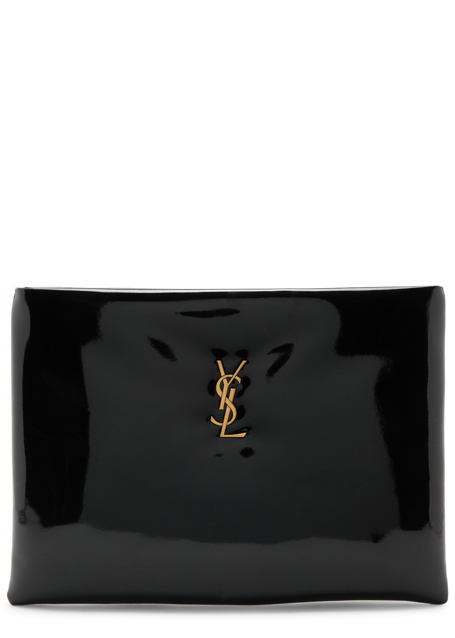 Saint Laurent Calypso Large Patent Leather Pouch - 1