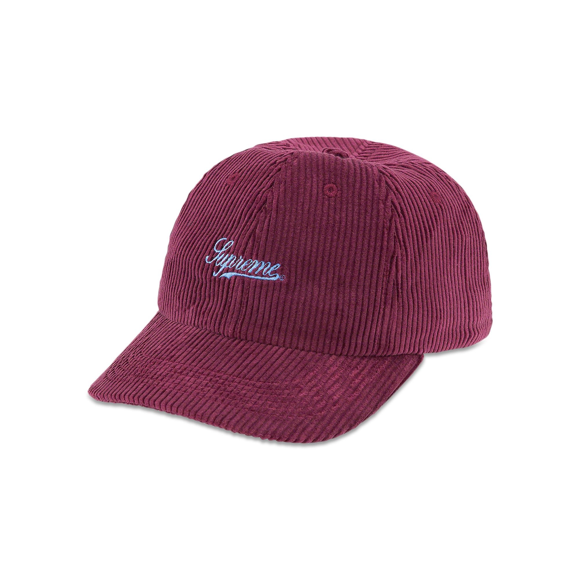 Supreme Script Corduroy 6-Panel 'Magenta' - 1