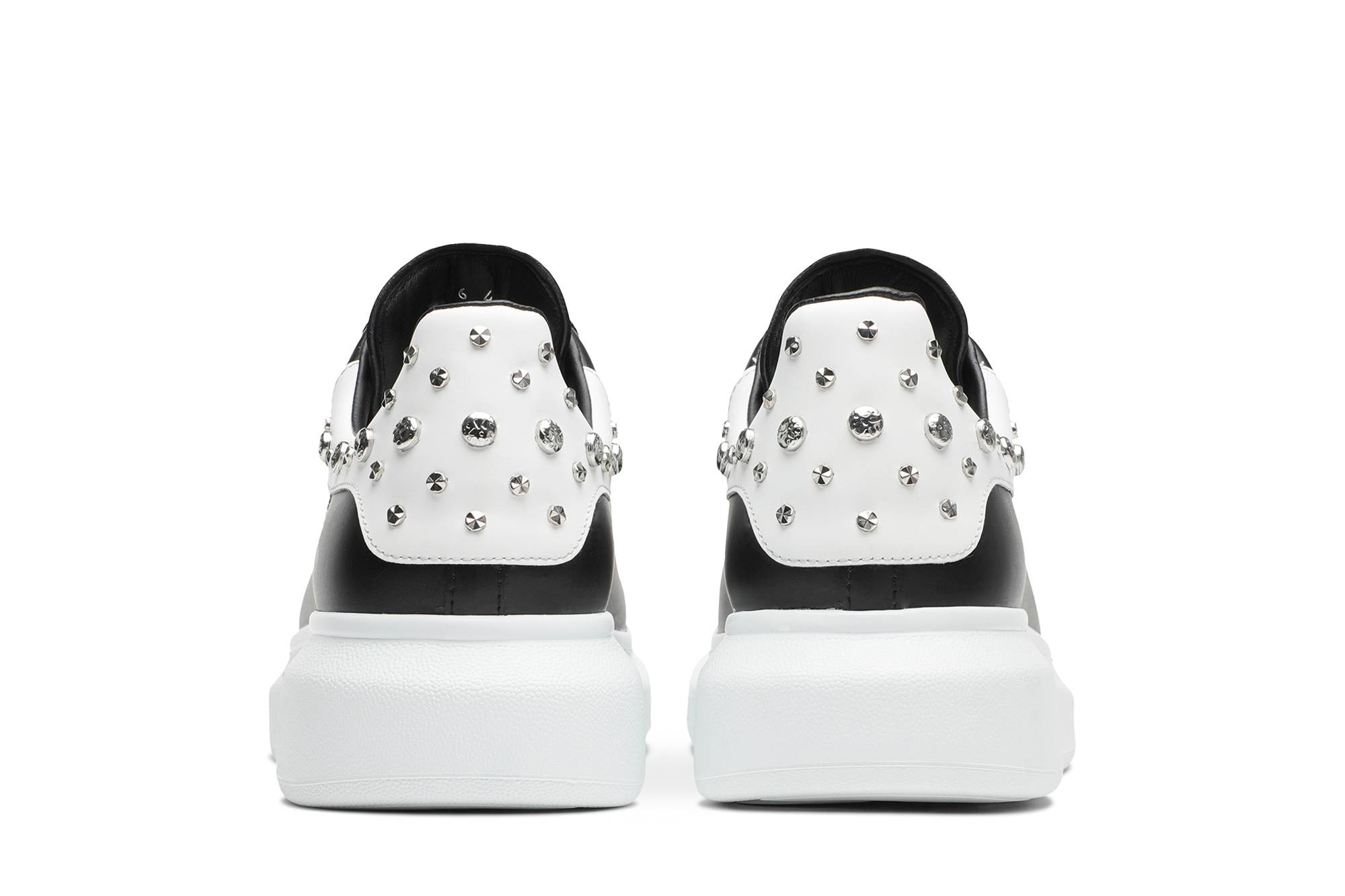 Alexander McQueen Studded Oversized Sneaker 'White Black' - 6