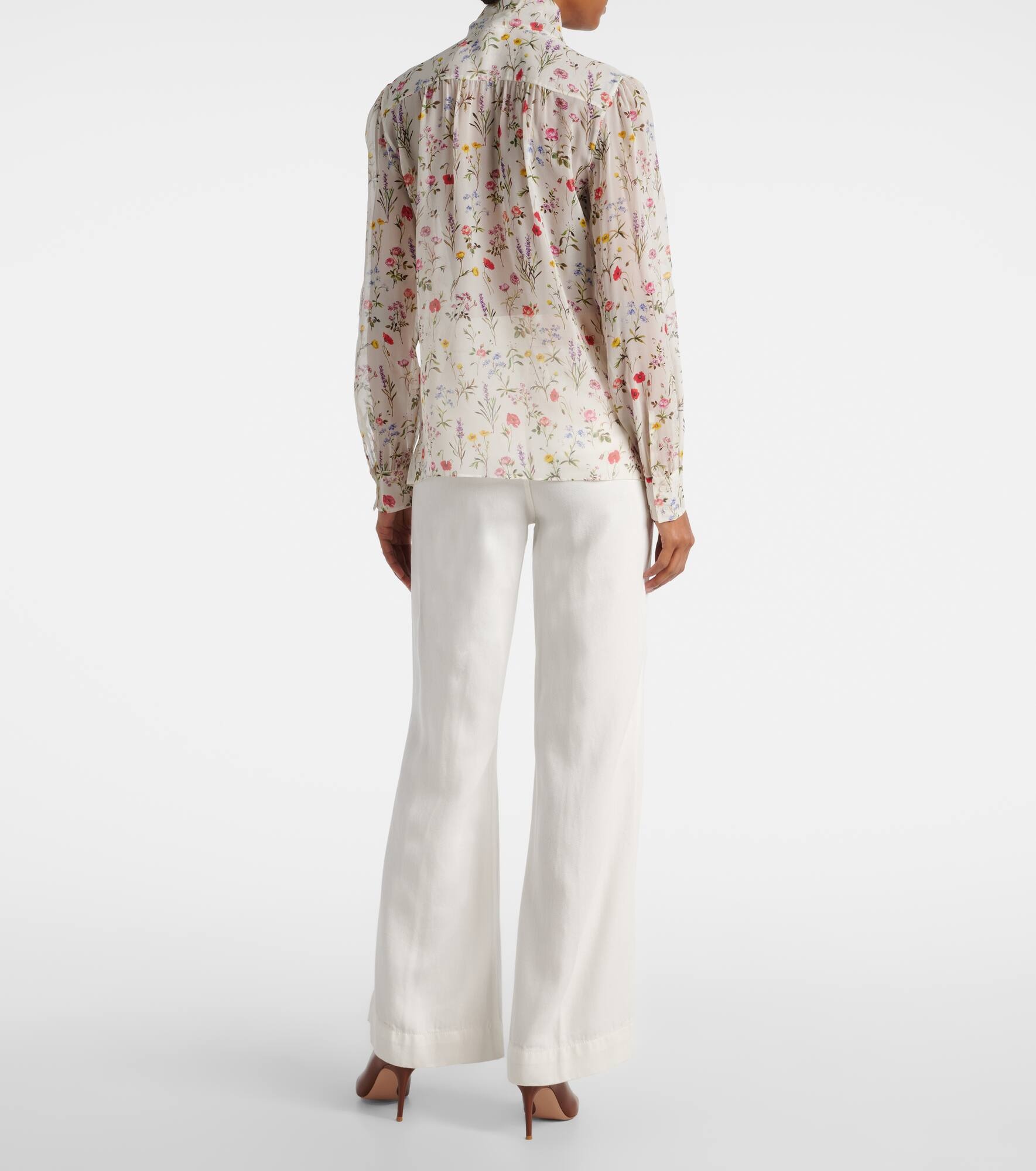 Floral silk blouse - 3