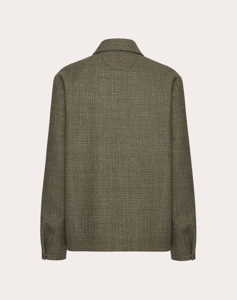 Valentino WOOL AND COTTON JACKET WITH VLOGO SIGNATURE PATCH outlook