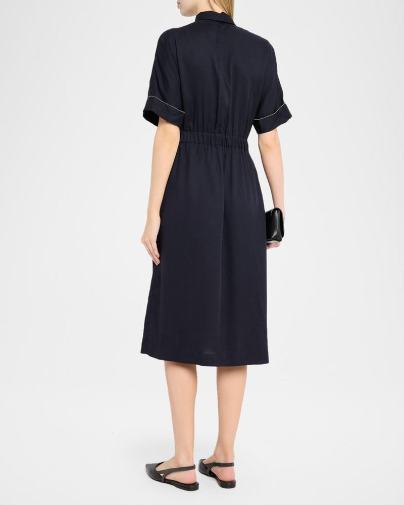 Chain-Trim Midi Shirtdress 3