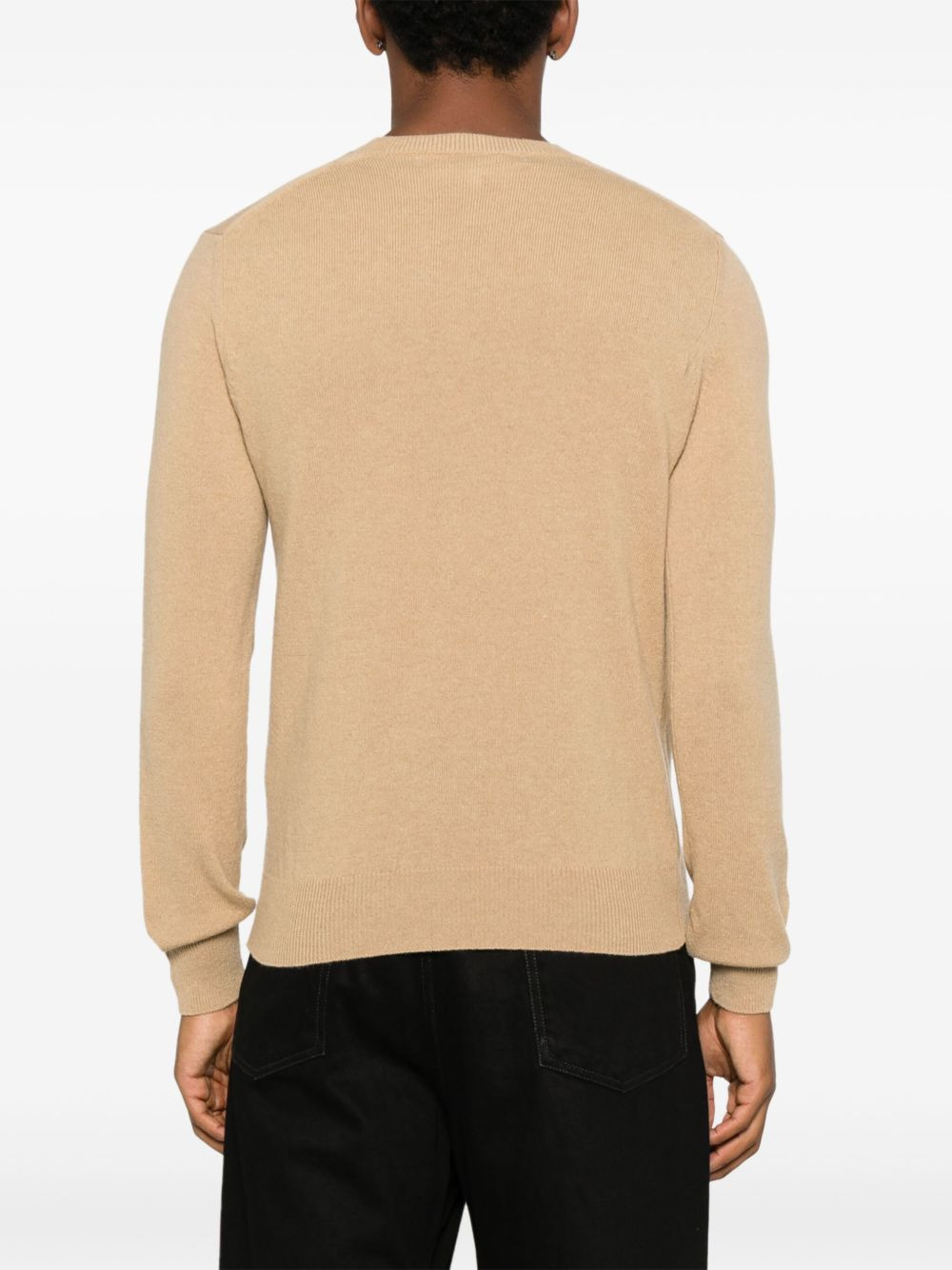 heart-embellished v-neck sweater - 4