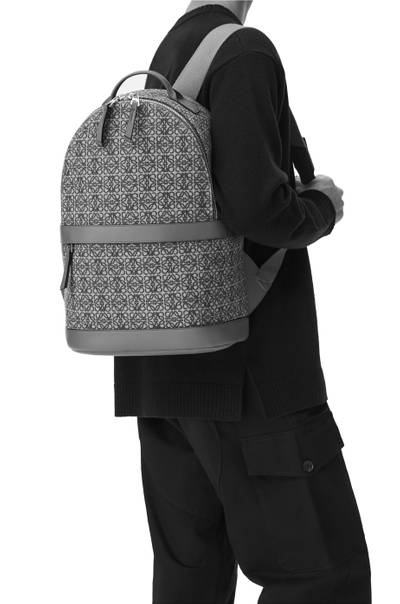 Loewe Round backpack in Anagram jacquard and calfskin outlook