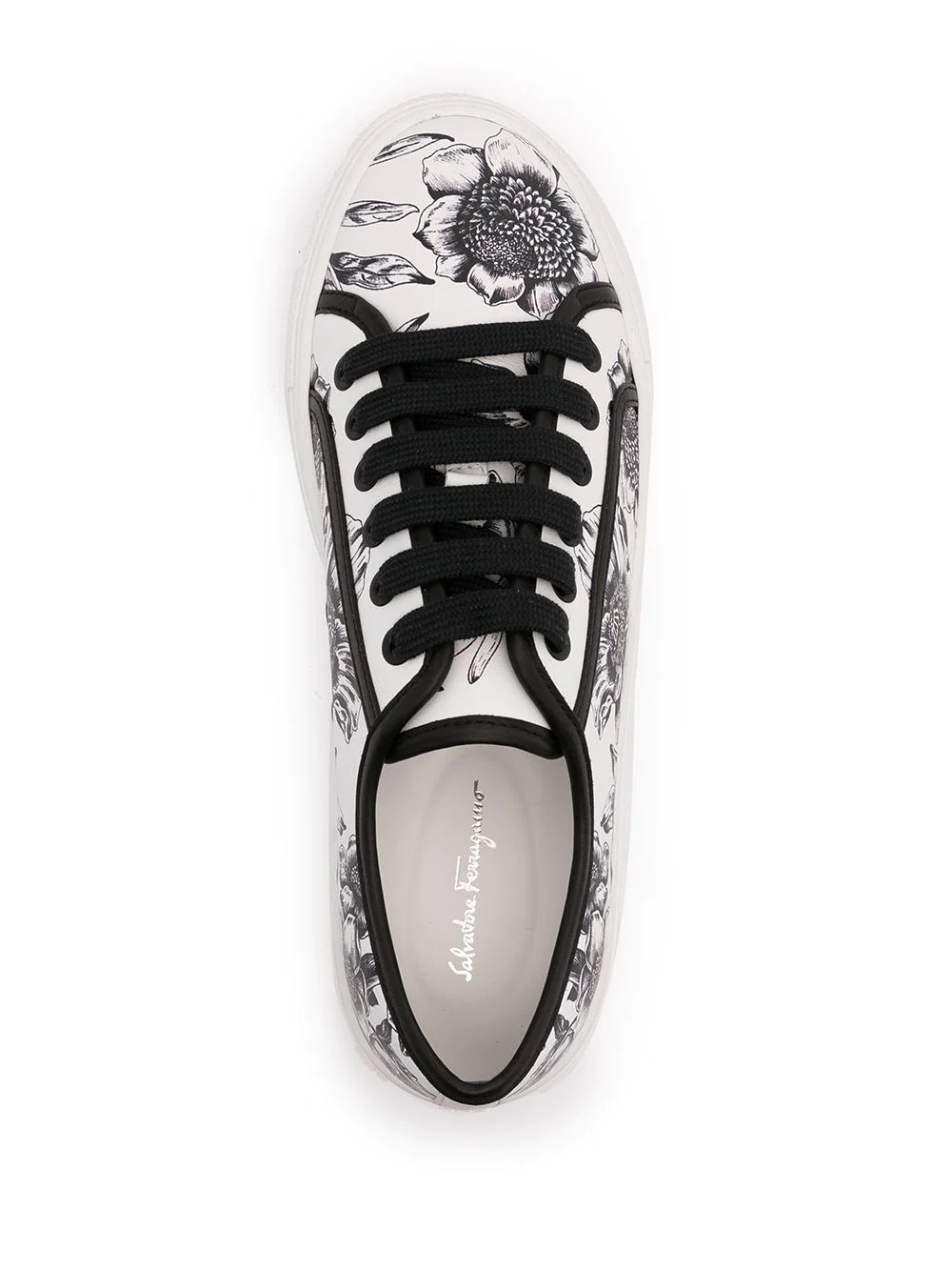 Borg floral-print sneakers - 4