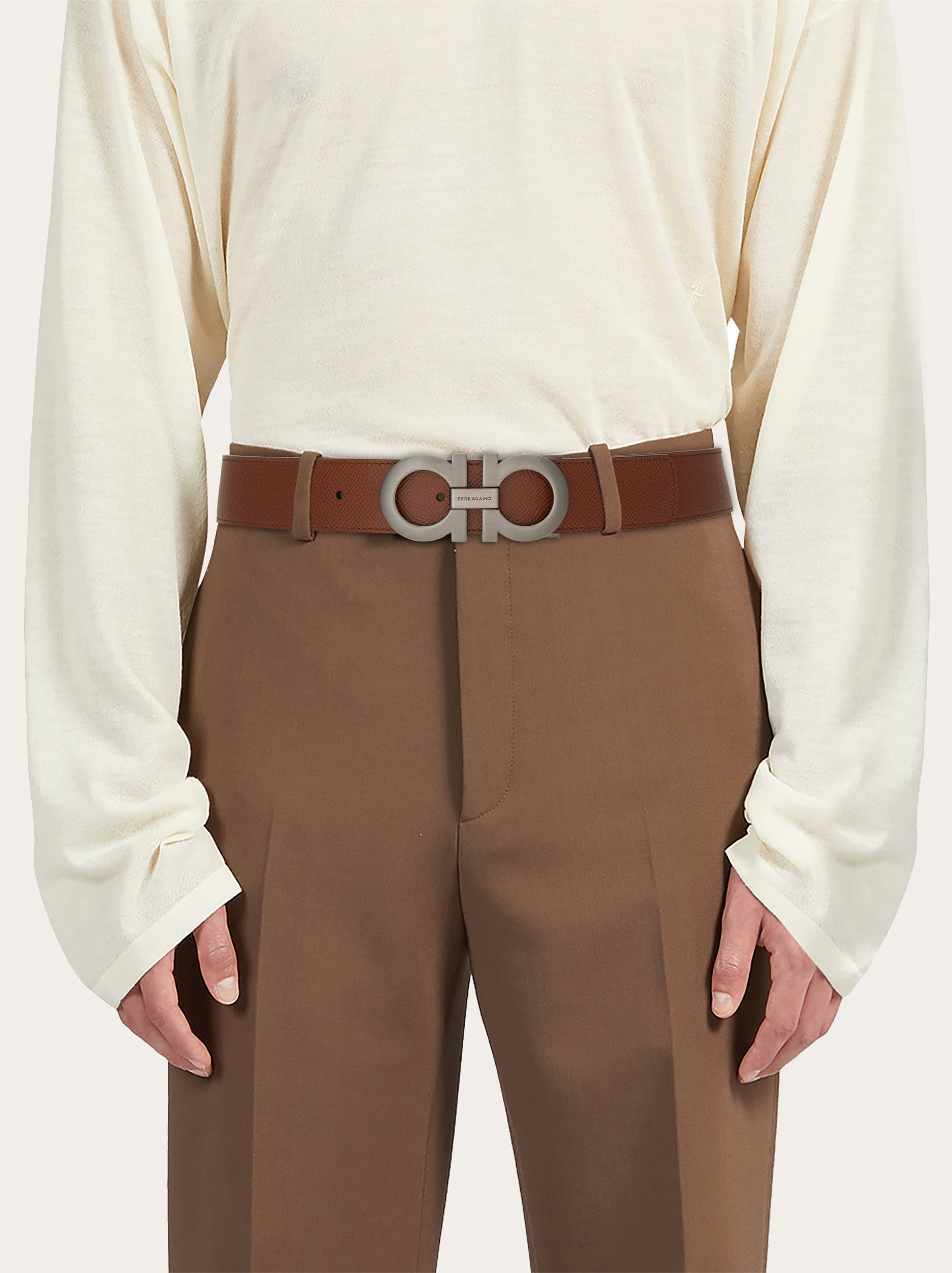 Reversible and adjustable Gancini belt - 4