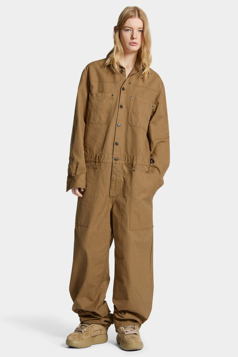 STONE WASH ICON CARGO JUMPSUIT - 3