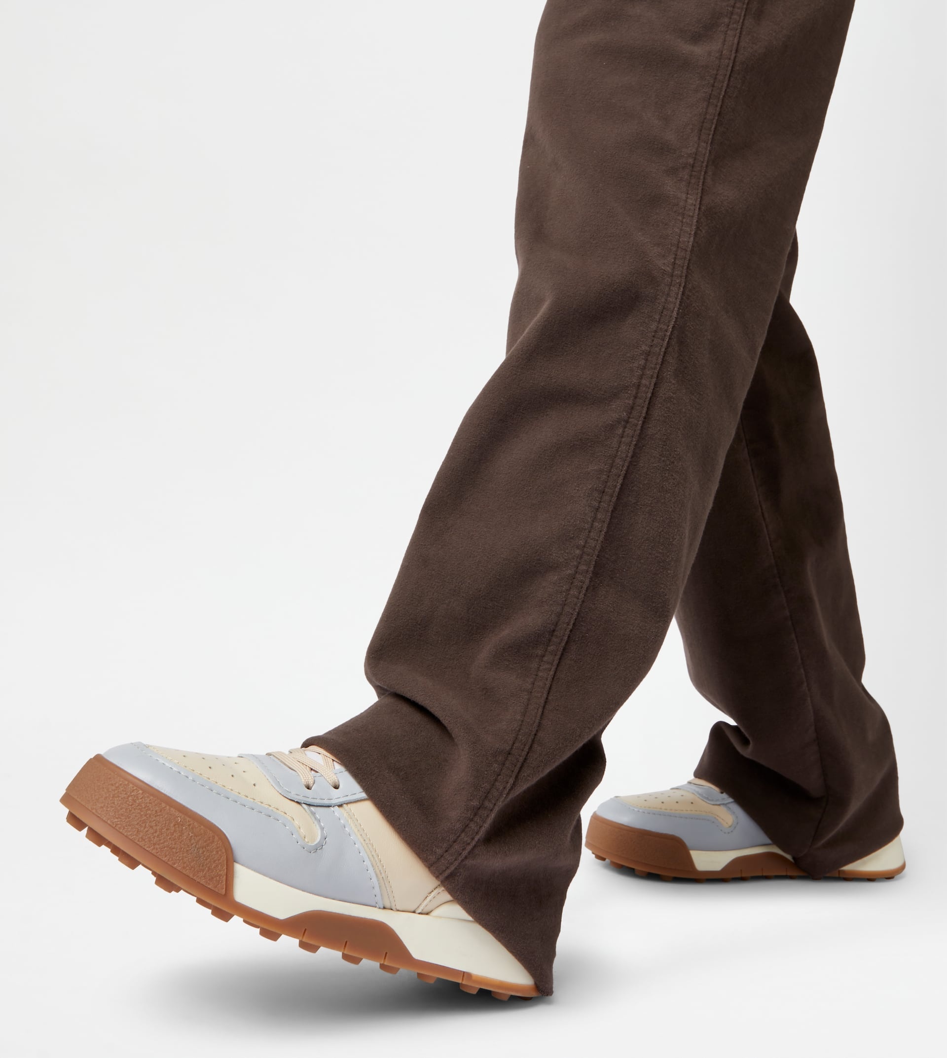 TOD'S SNEAKERS IN LEATHER - GREY, BEIGE, OFF WHITE - 2