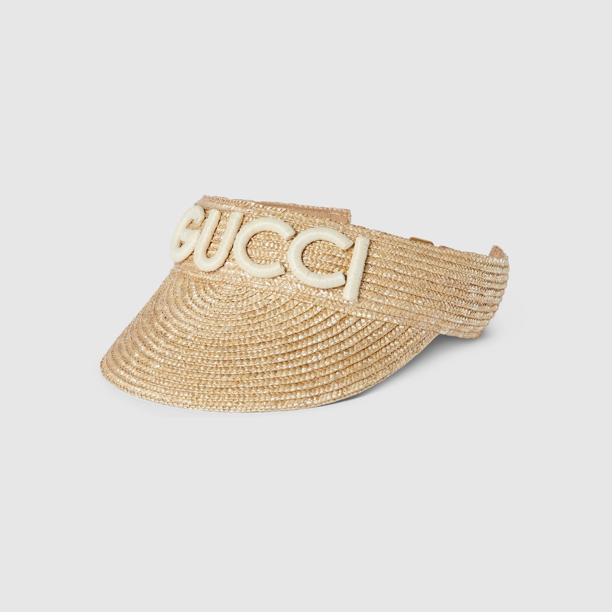 Woven straw visor - 1