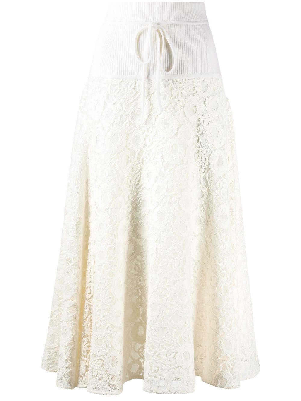 floral-lace midi-skirt - 1