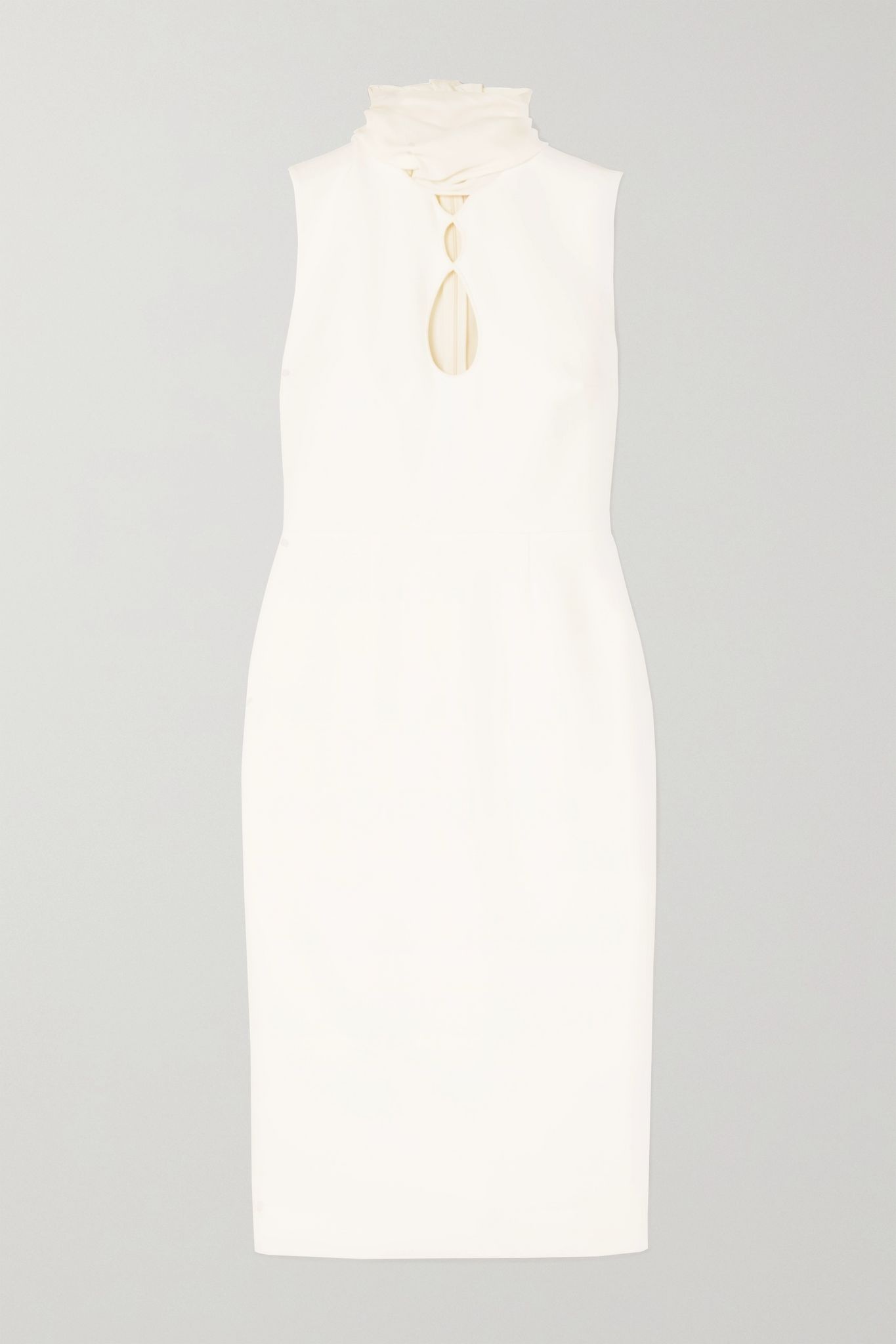 Ilexa cutout chiffon-trimmed crepe midi dress - 1