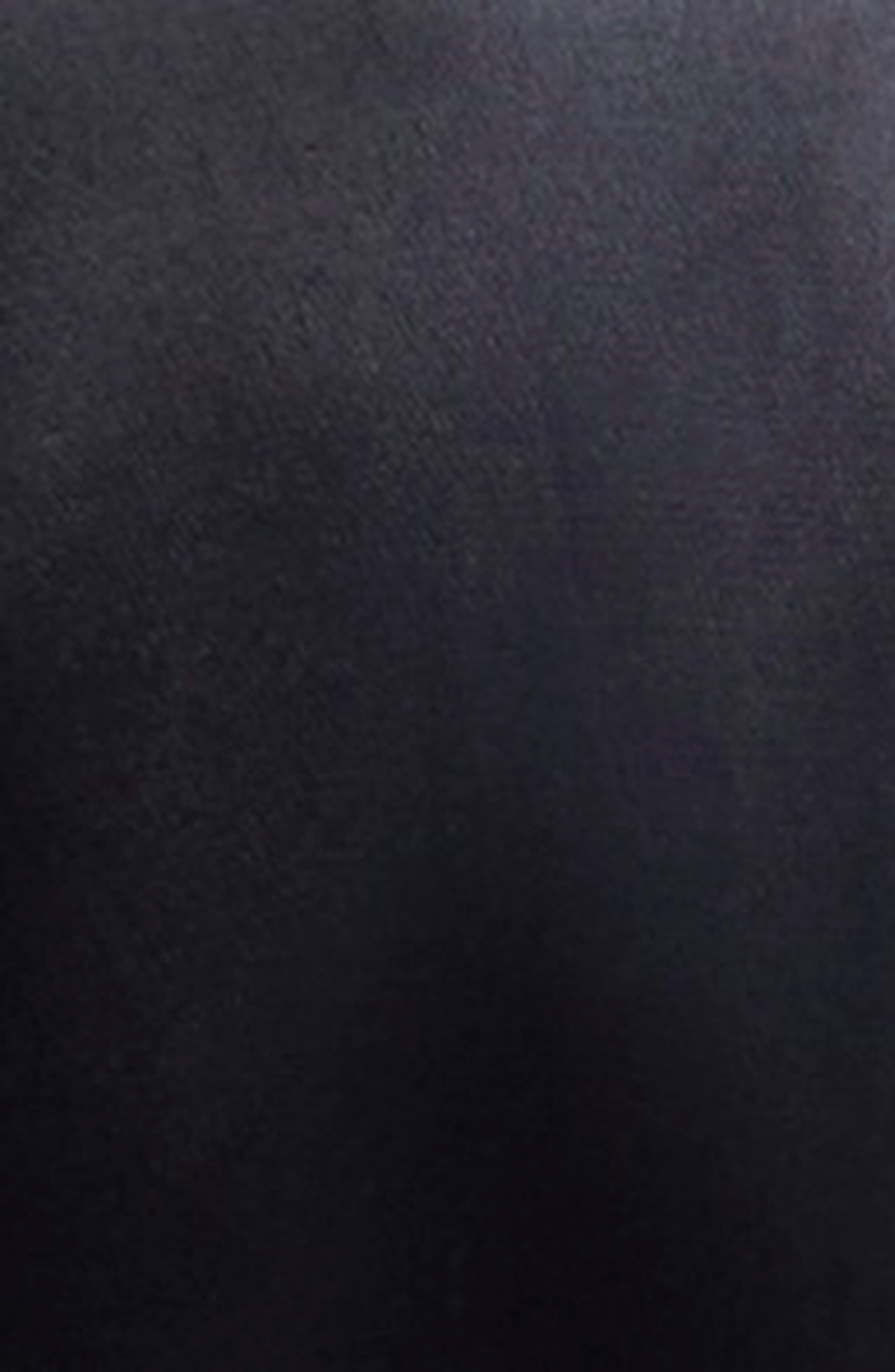 Emporio Armani Long Sleeve Mixed Media Shift Dress in Black at Nordstrom - 6