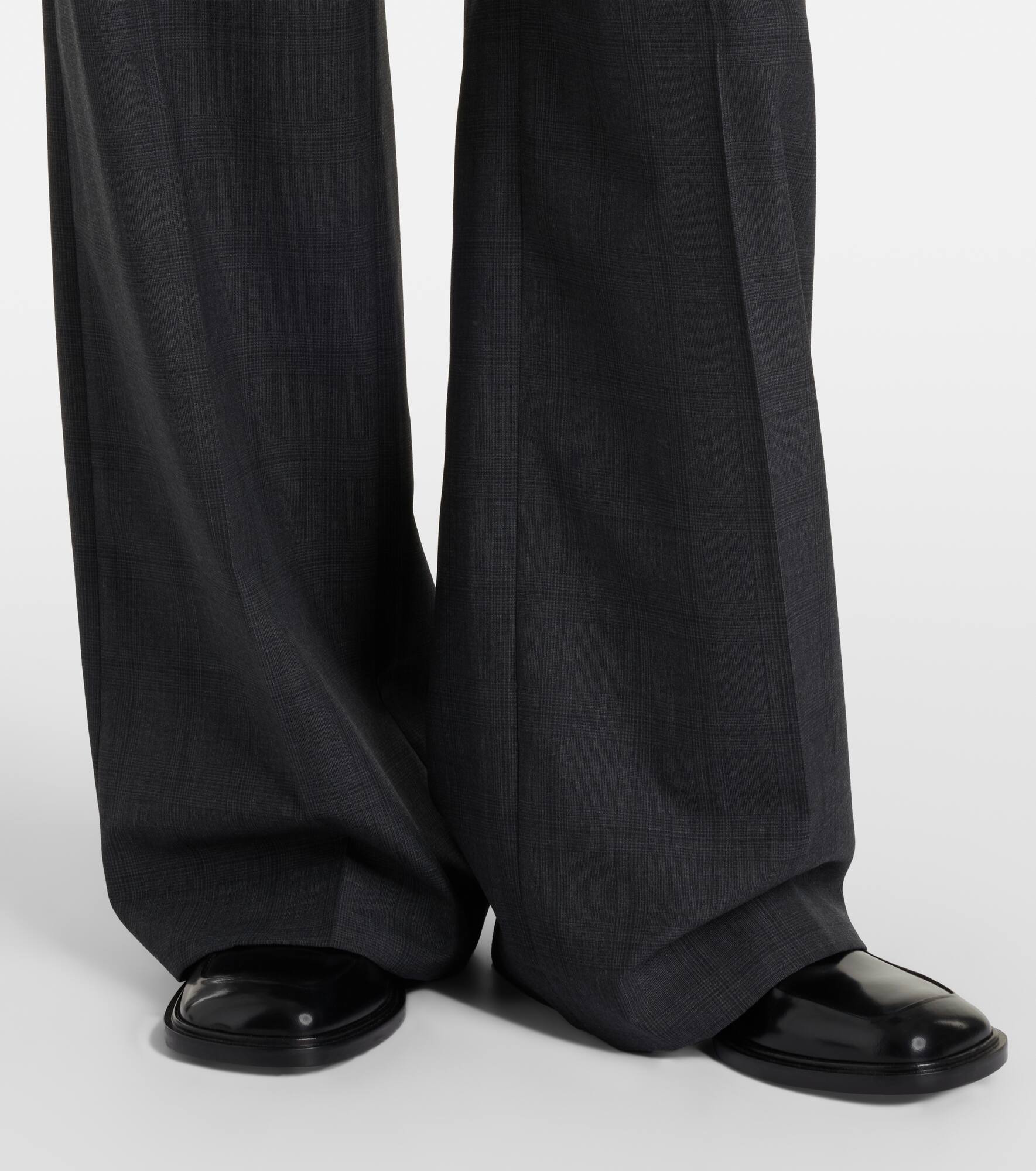 Brickell plaid wide-leg pants - 5