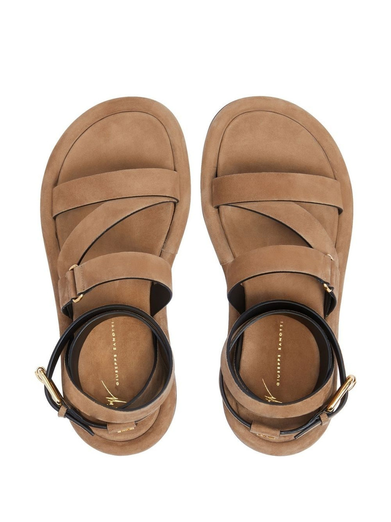 Aymon wraparound suede sandals 4