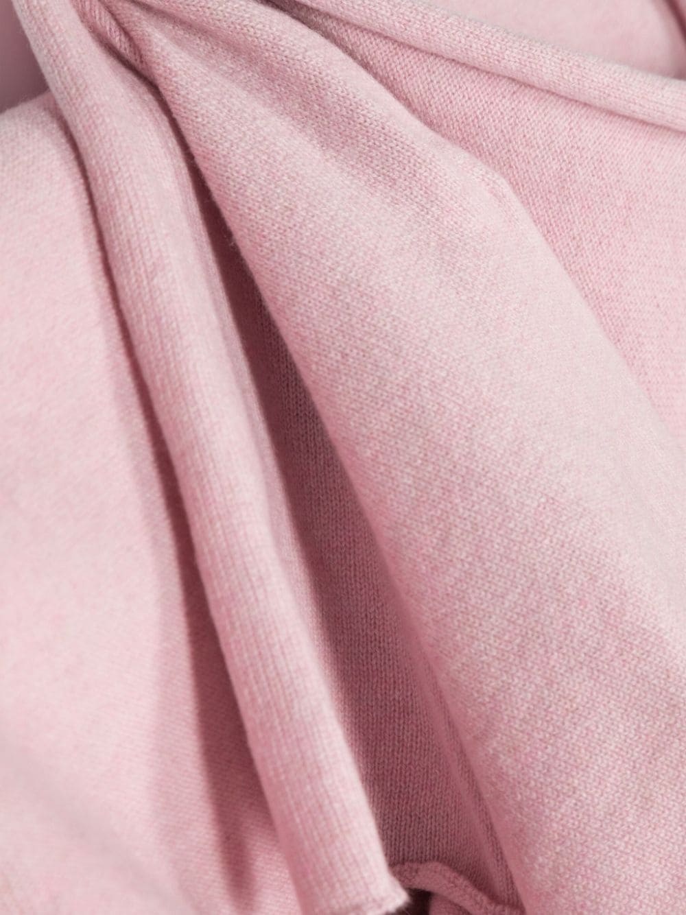 logo-patch cashmere scarf - 3