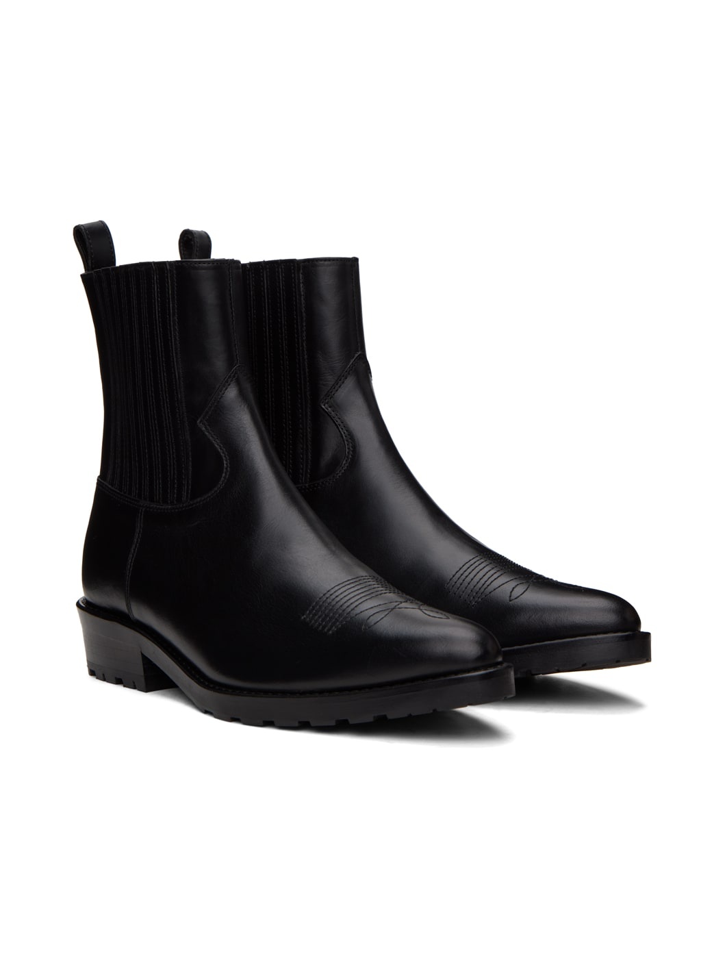 SSENSE Exclusive Black Western Chelsea Boots - 4