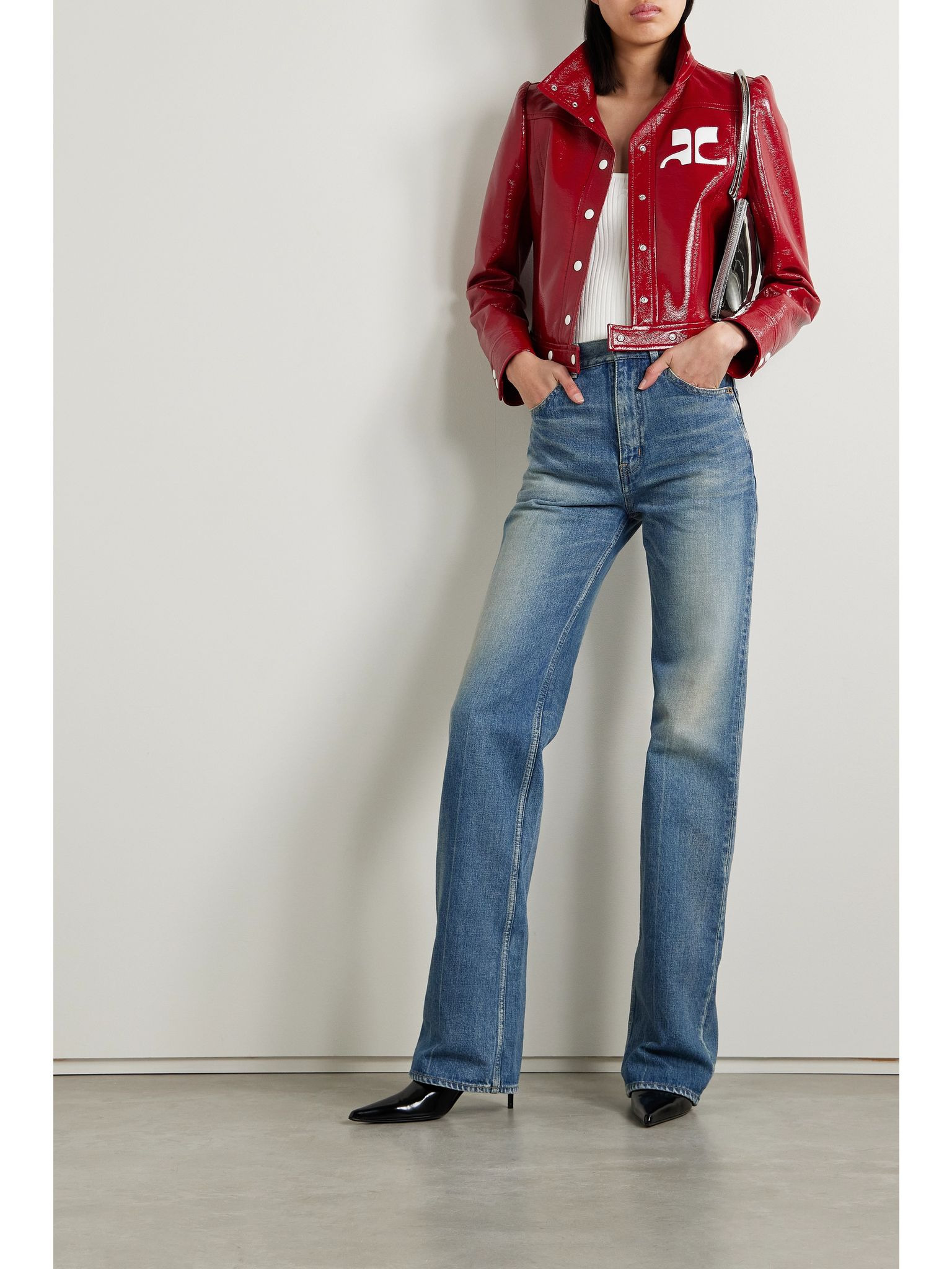 Reedition coated cotton-blend jacket Red - 2