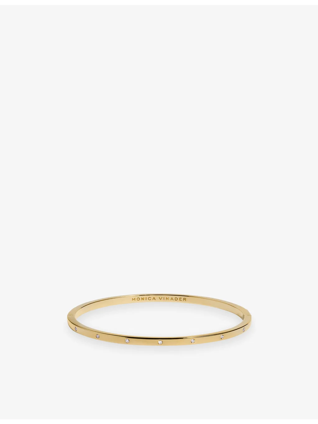 Essential Station 18ct Gold Vermeil Plated Sterling Silver and Lab-Grown Diamond Bangle - 1