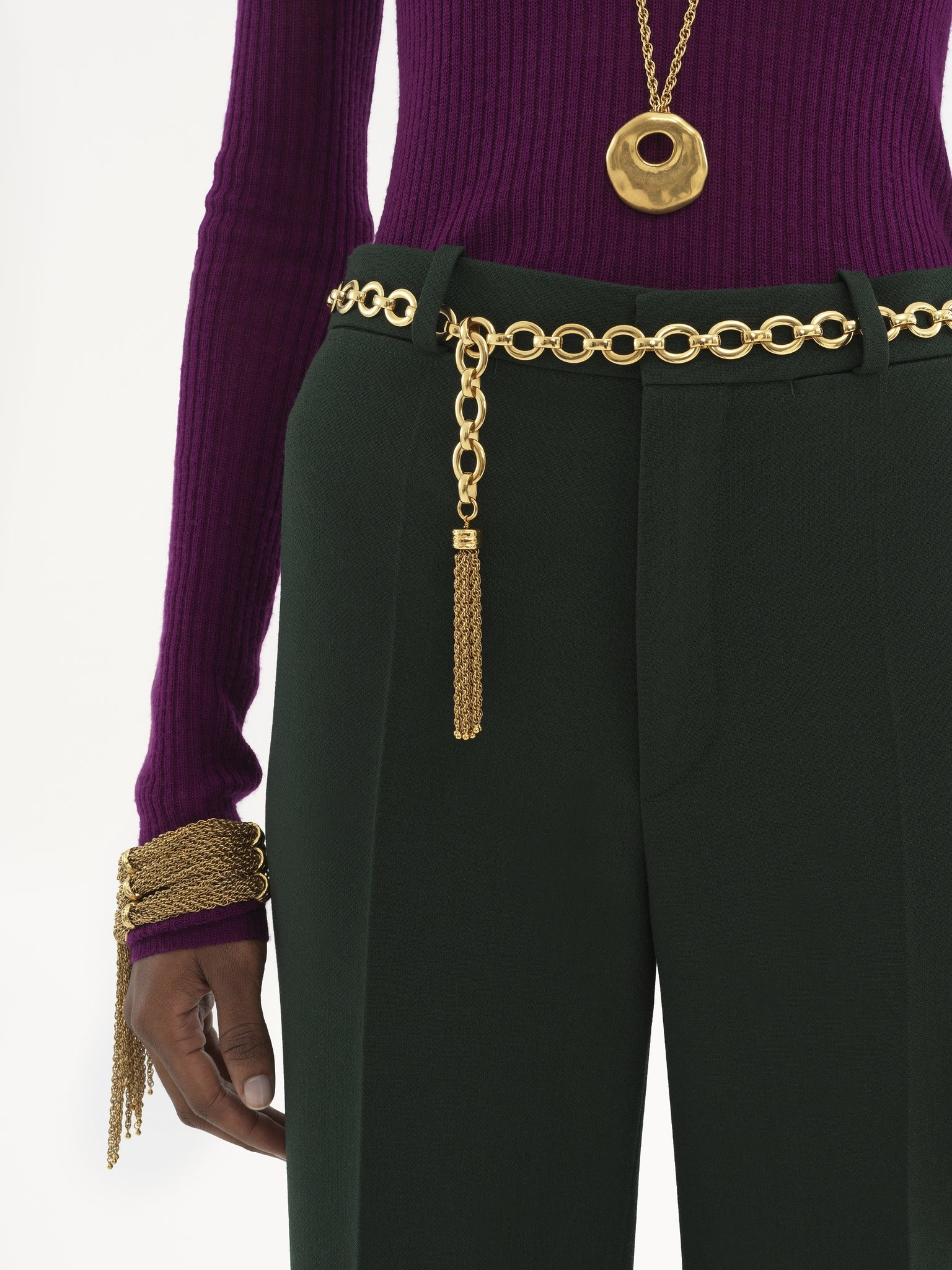 FLARED TAILORED PANTS IN WOOL CRÊPE - 6