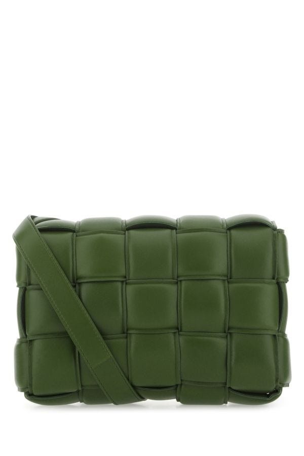 【関税&送料込】Bottega Veneta Army Green Nappa Leather Mini Explore a Bottega Veneta Green Mini Pouch Clutch Crossbody