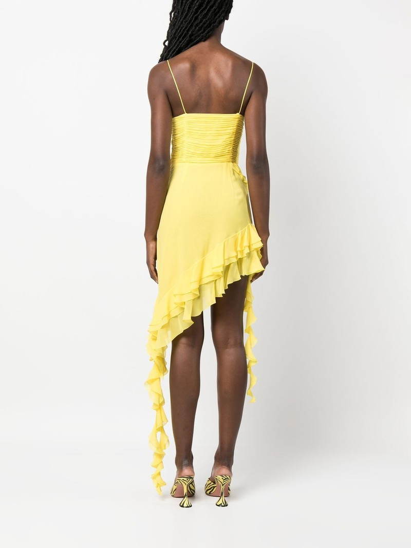 strapless ruffled asymmetric dress 4