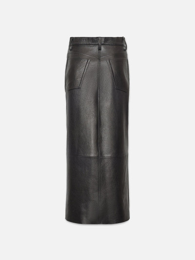 FRAME The Leather Midaxi Skirt in Black outlook