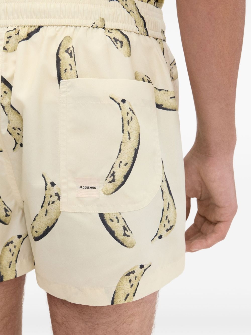 banana-print shorts - 5