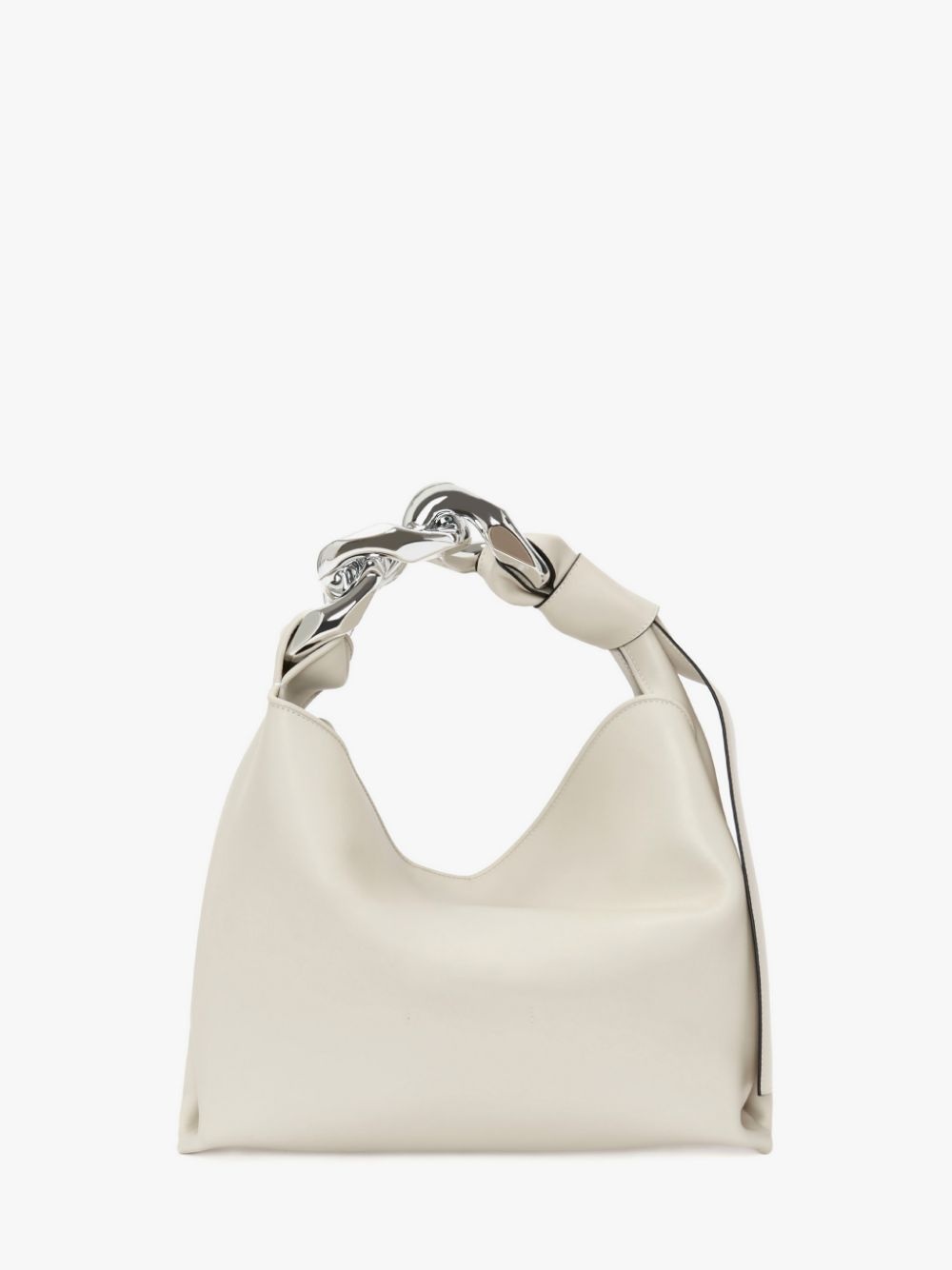 SMALL CHAIN HOBO - LEATHER SHOULDER BAG - 4