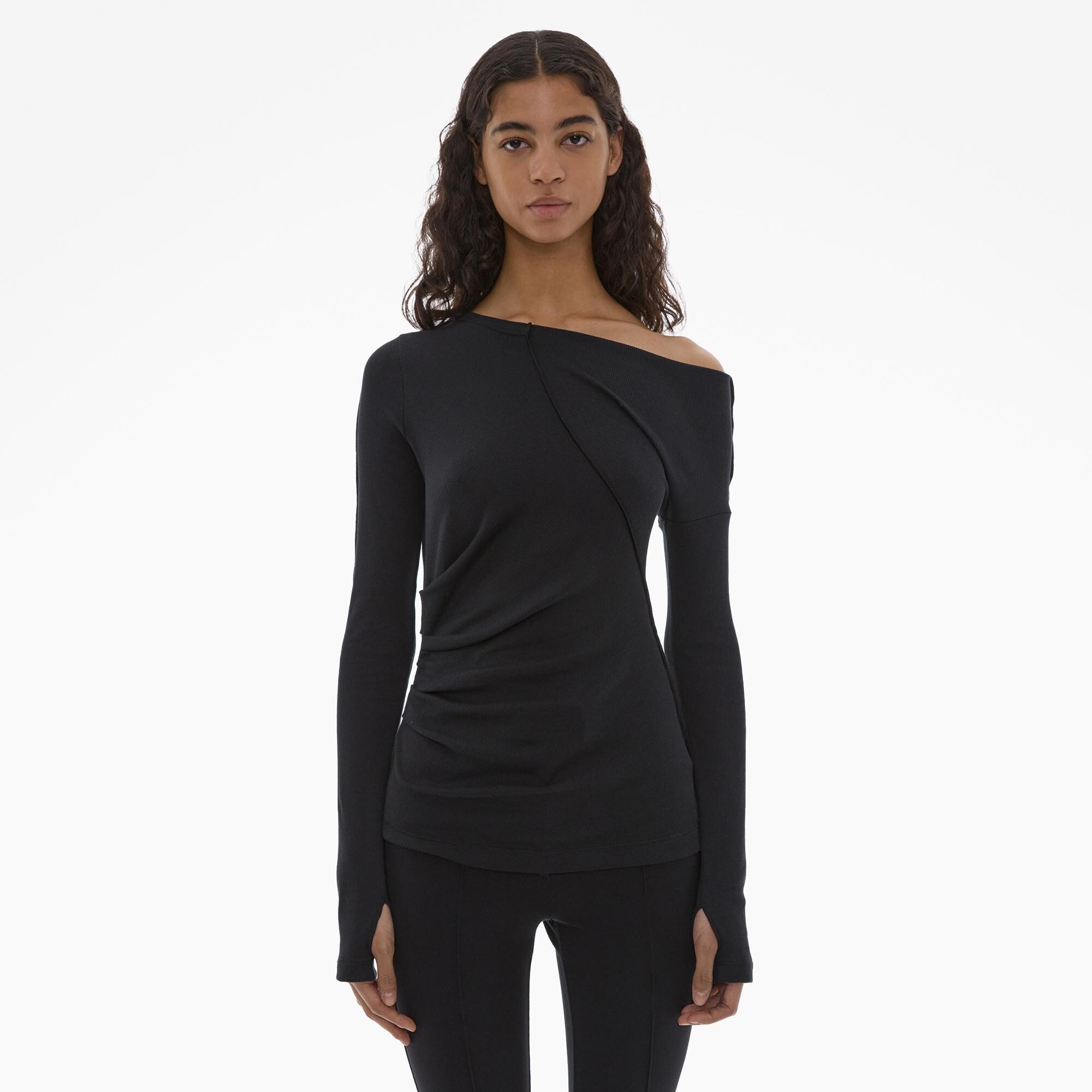 ASYMMETRIC LONG SLEEVE TOP - 3