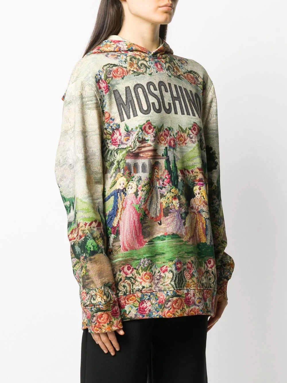 tapestry-print hoodie - 3