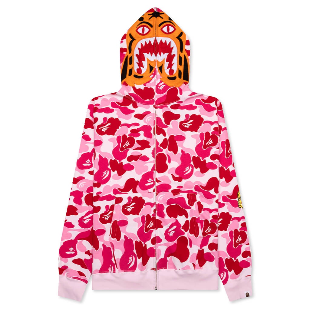 ABC CAMO TIGER FULL ZIP HOODIE - PINK - 1