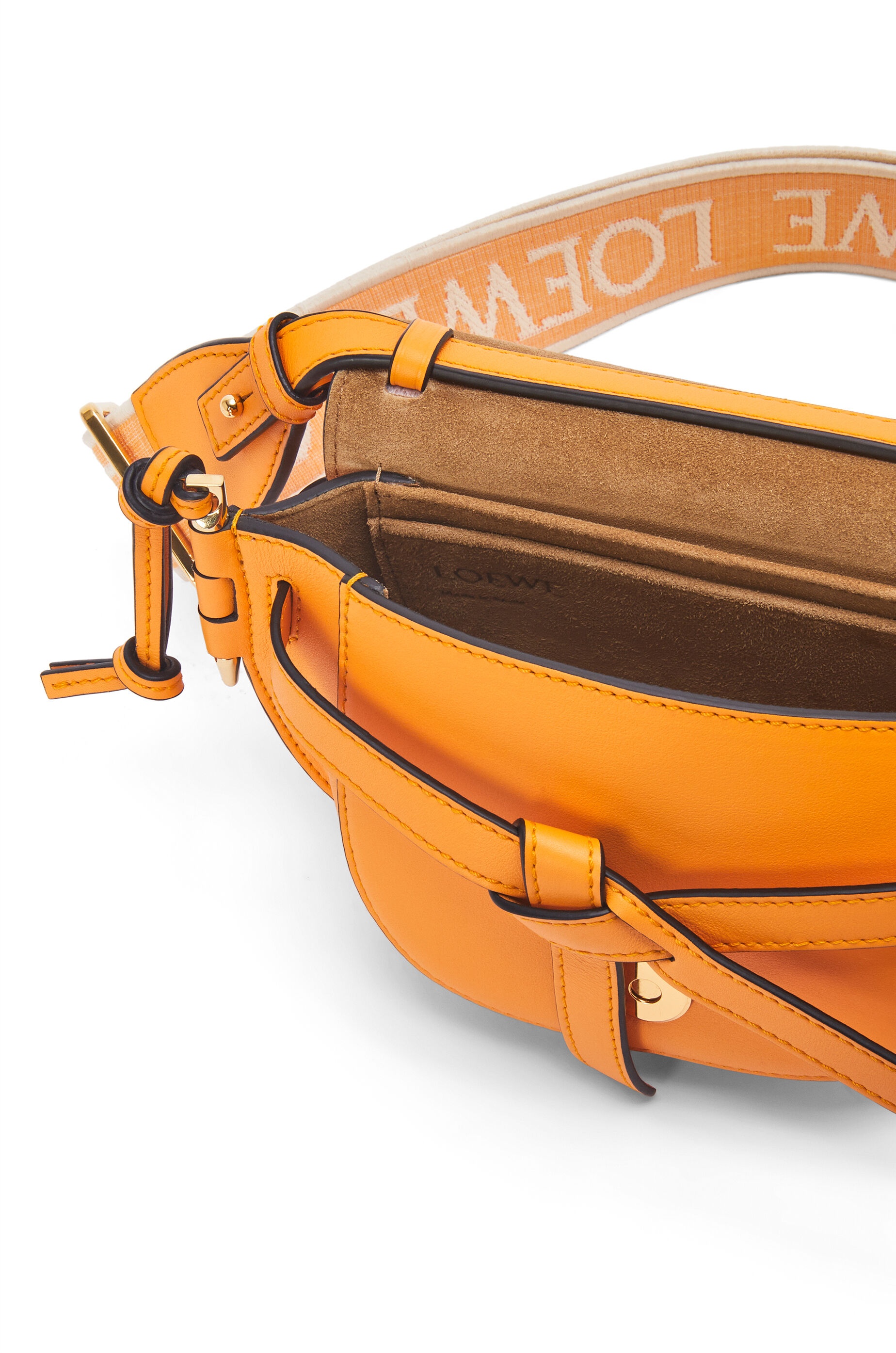 Mini Gate Dual bag in soft calfskin and jacquard - 5
