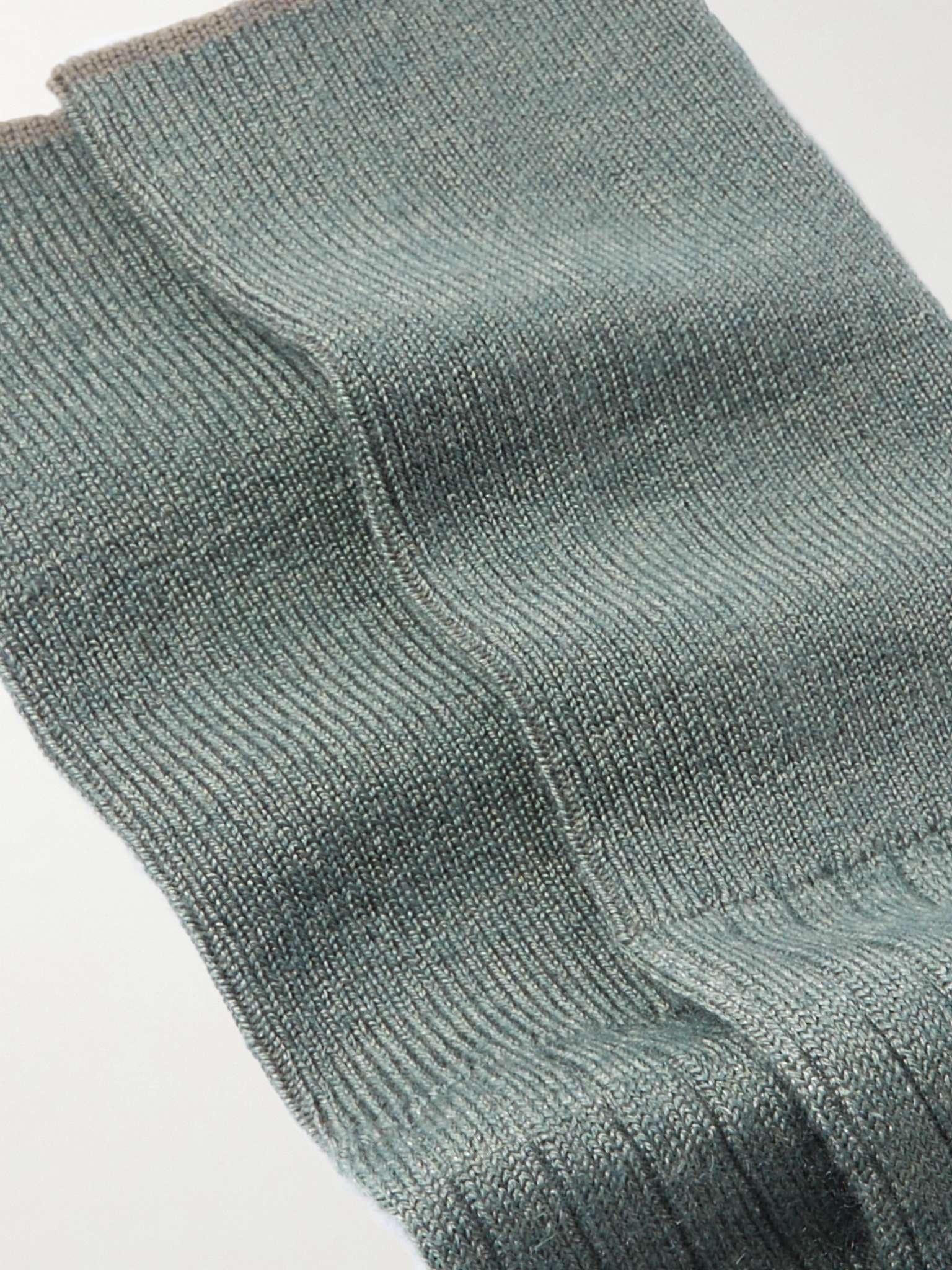 Ribbed Cashmere and Silk-Blend Socks - 2