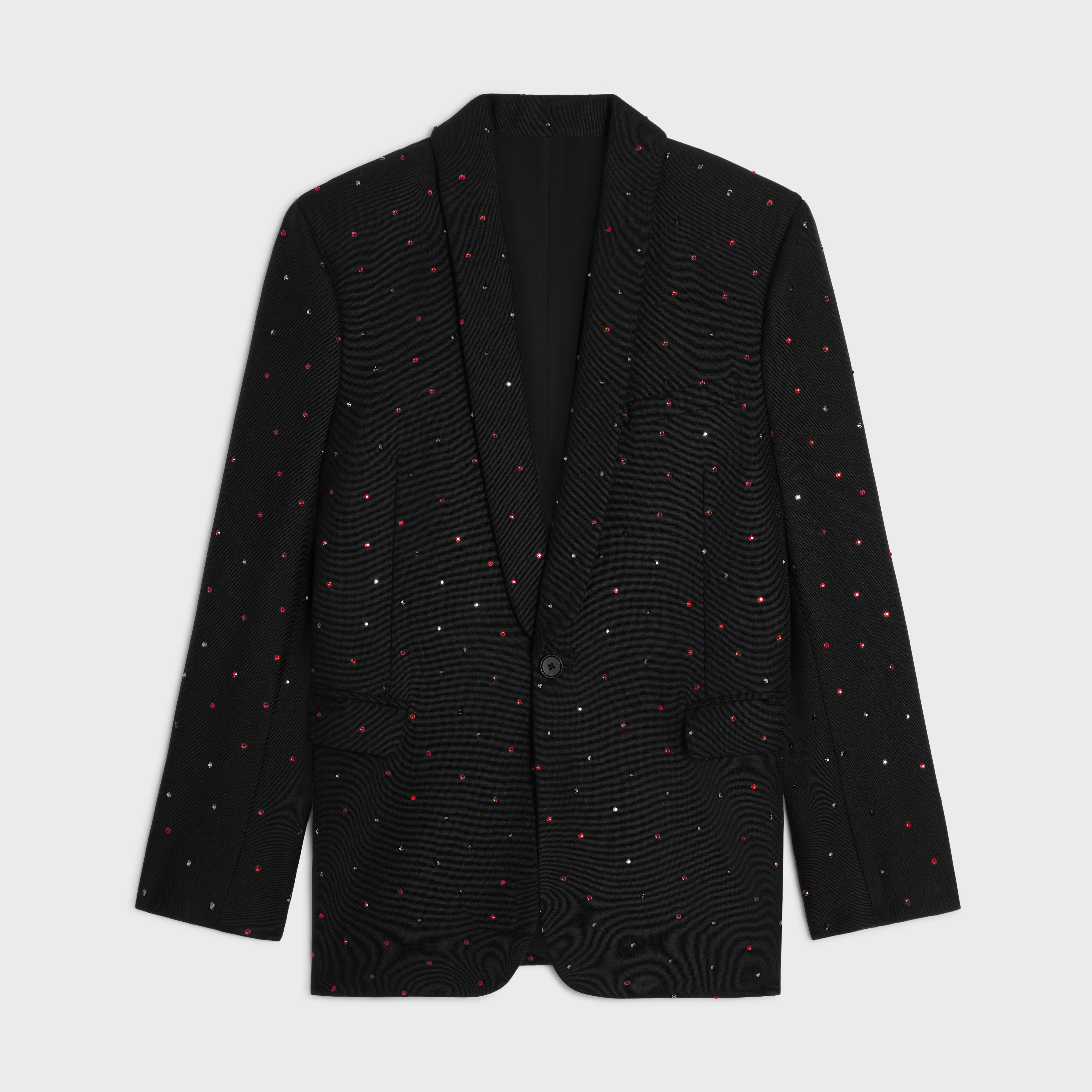 classic jacket in rhinestone mohair - 1