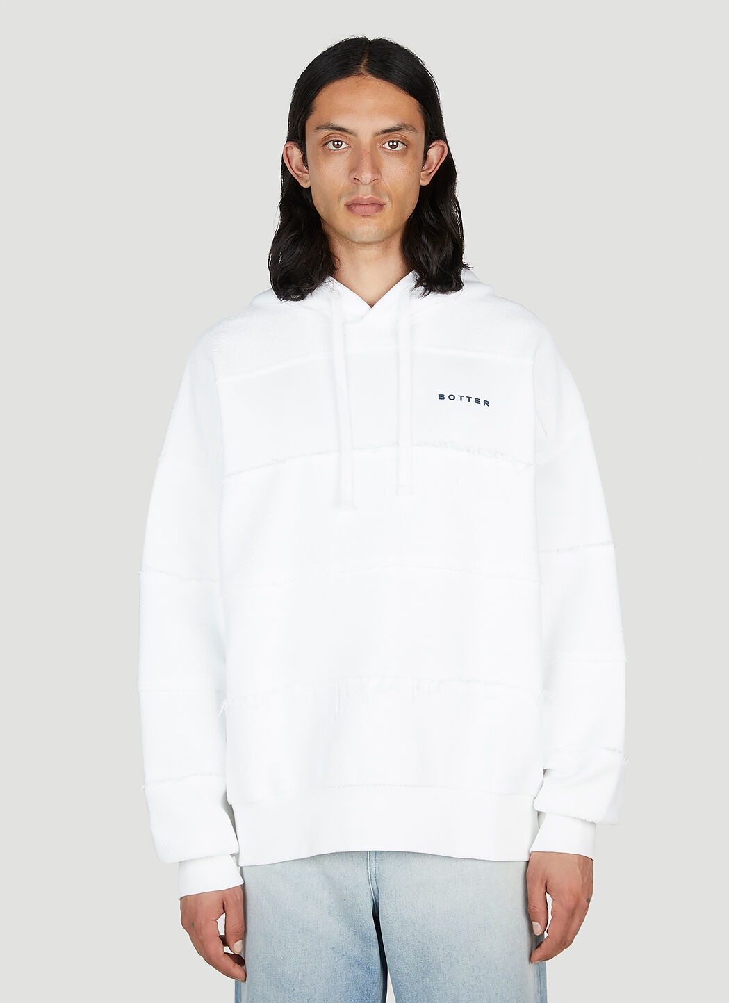 BOTTER Raw Edge Logo Hooded Sweatshirt | lncc | REVERSIBLE