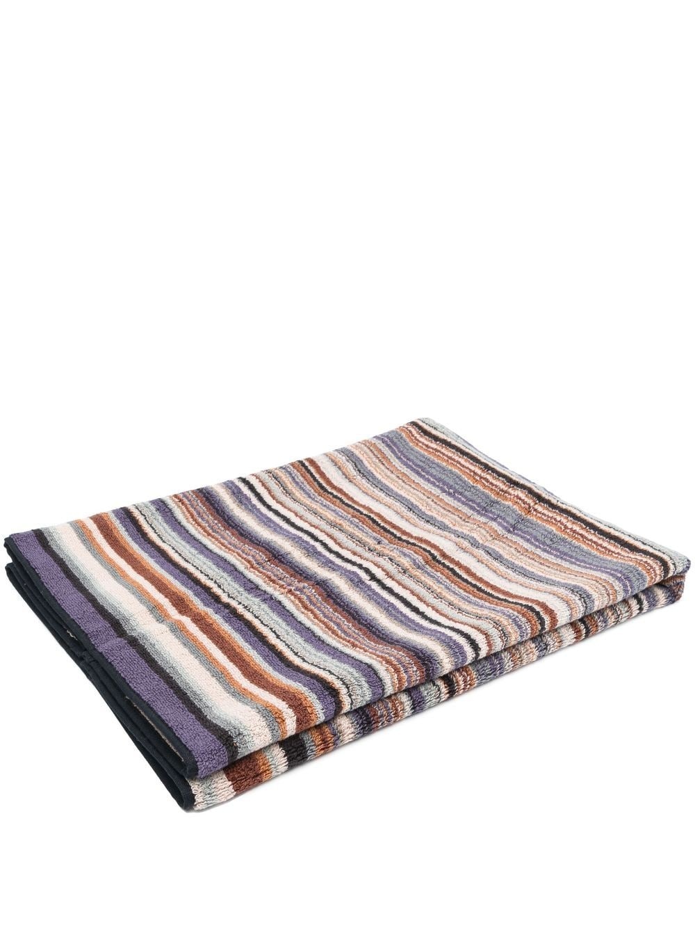 stripe-print bath mat - 1