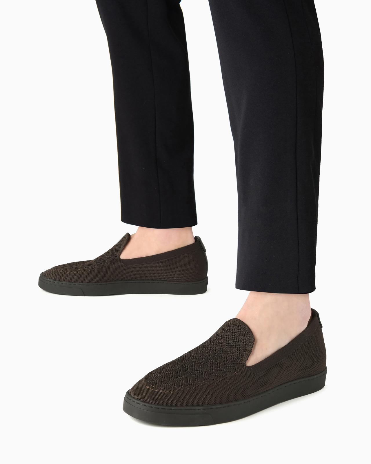 ASV chevron jacquard fabric slip-ons - 7