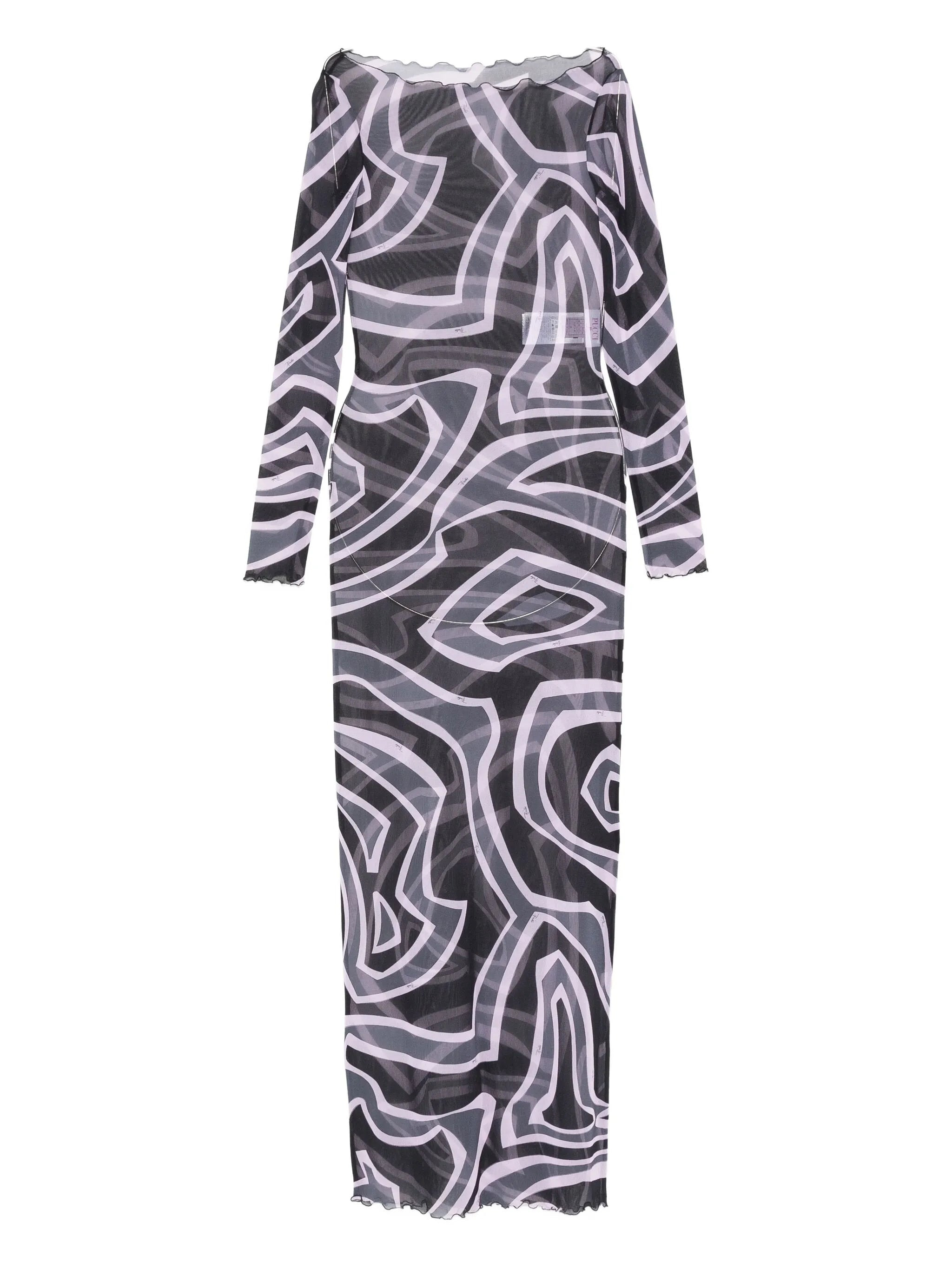 Pucci Abstract-print Long-sleeve Maxi Dress - 1