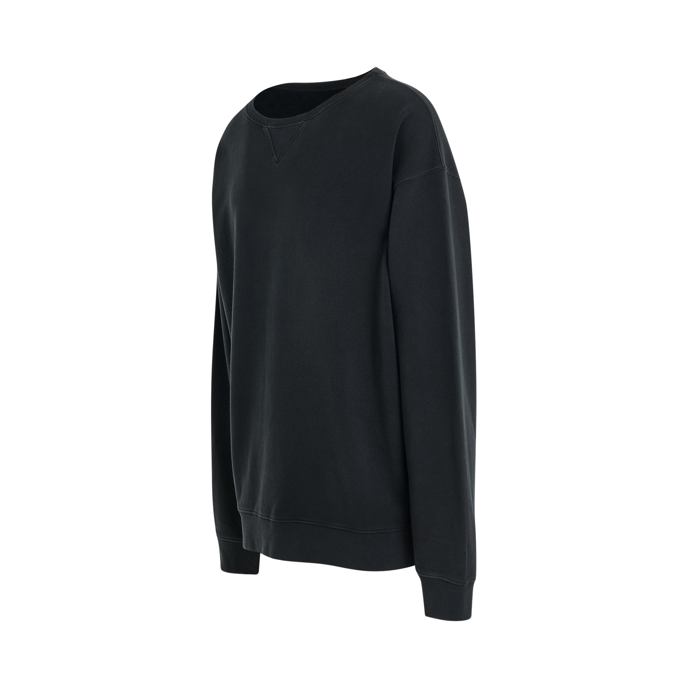 Open Neck Oversized Sweatshirt in Anthracite - 2