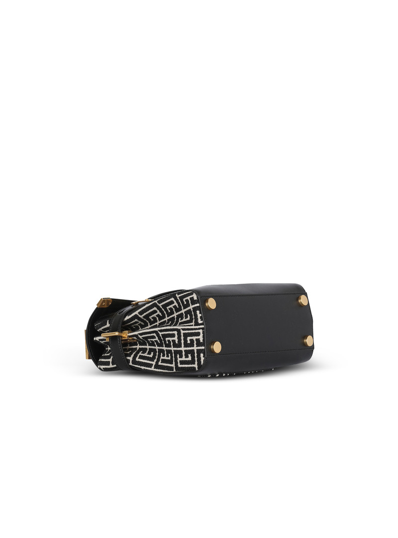 Bicolor jacquard B-Buzz 23 bag with black leather panel 5