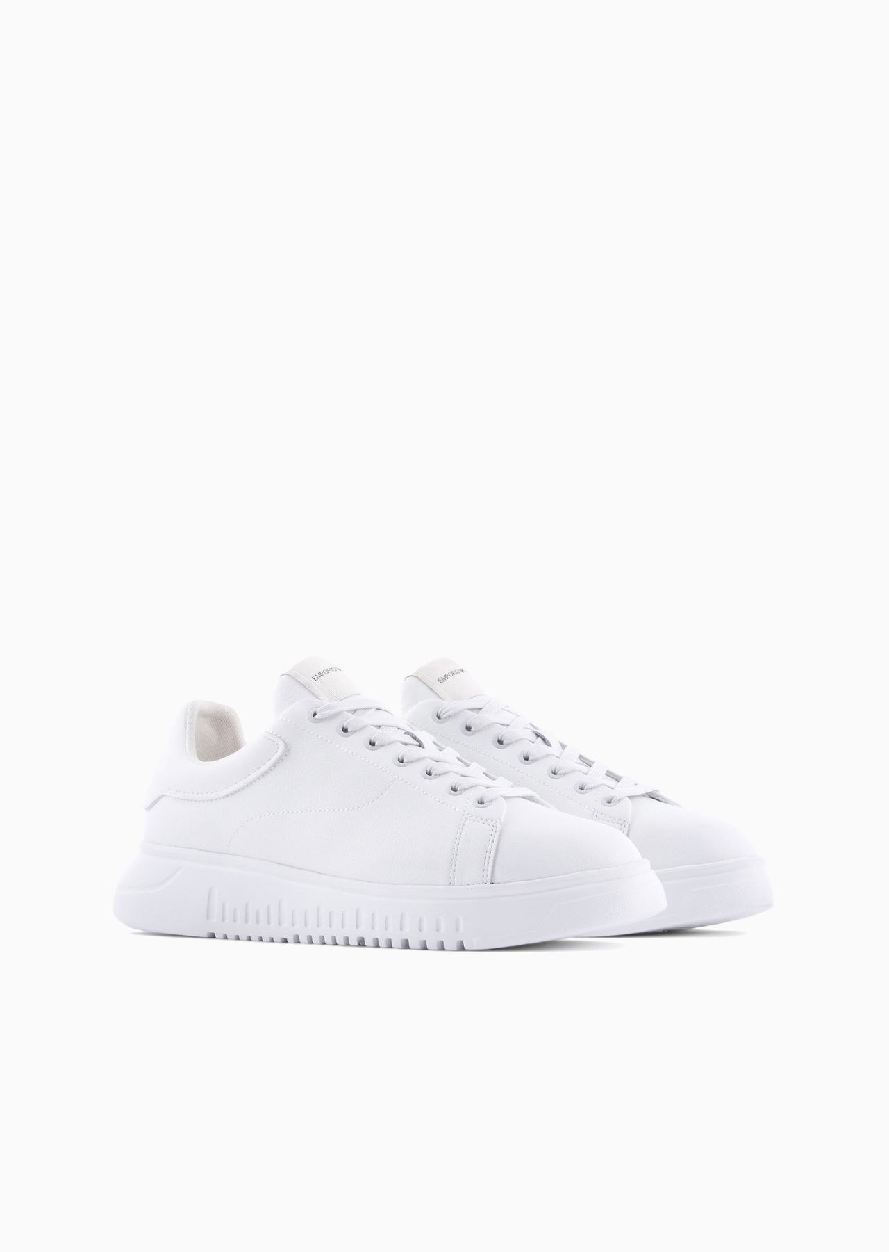 Tumbled-leather sneakers with oversized soles - 2