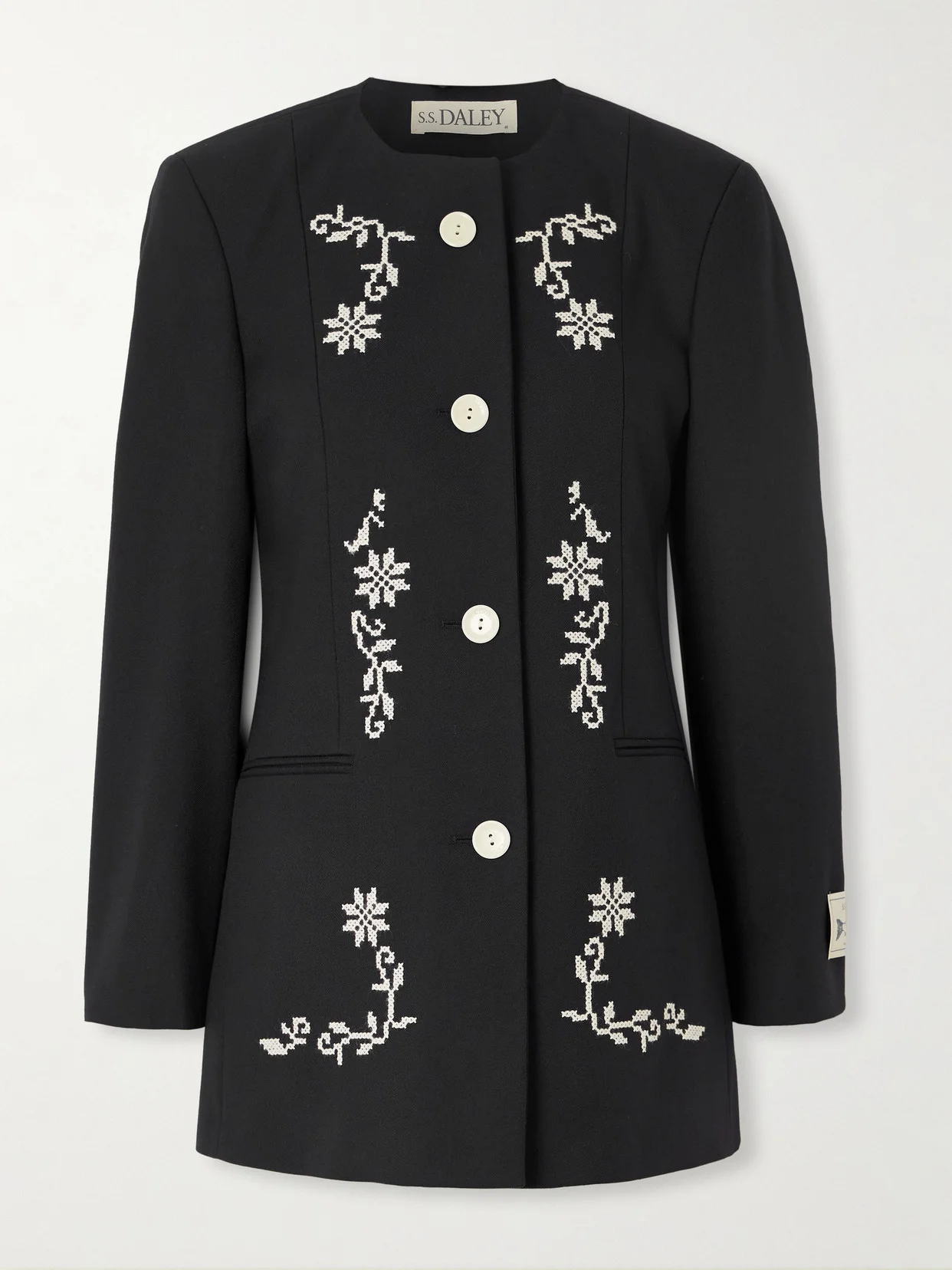 Embroidered Wool Jacket - 1