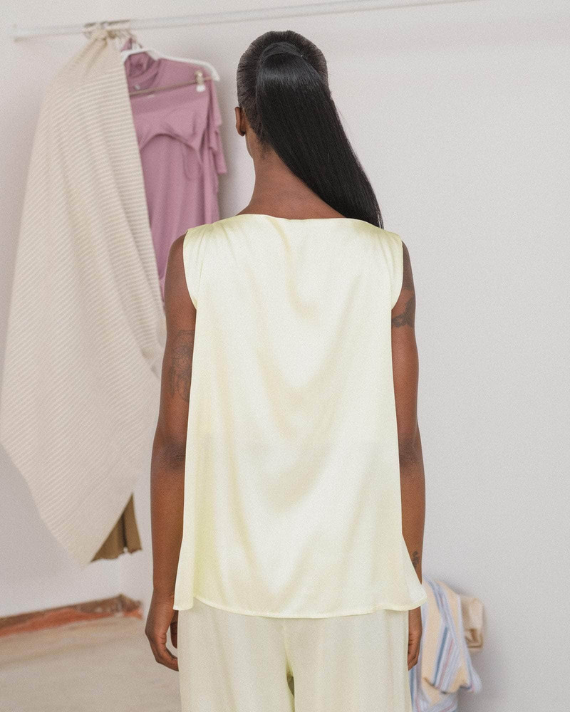 BASERANGE Sepia Top - Silk Satin outlook