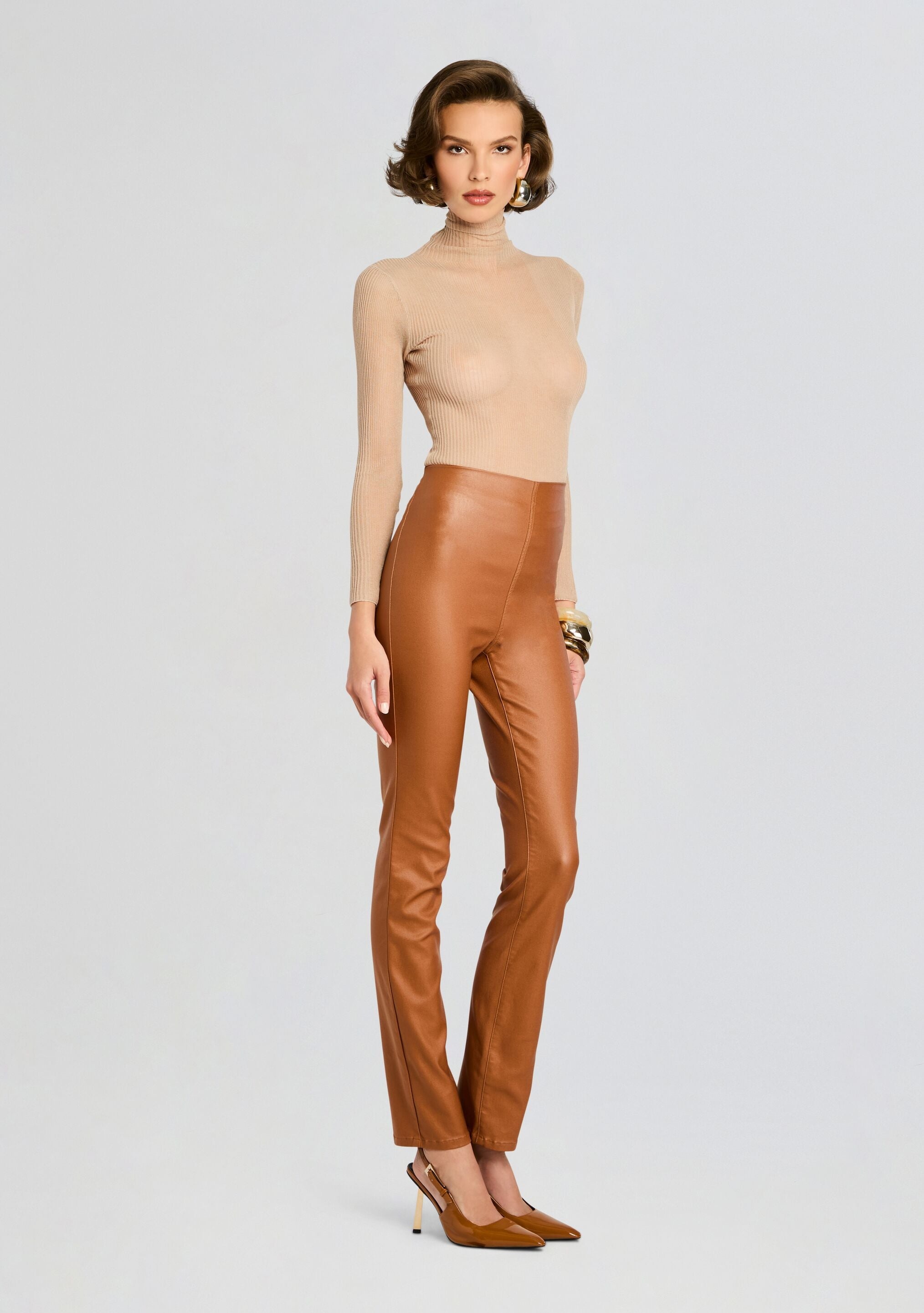 XENA COATED DENIM PANT - 3