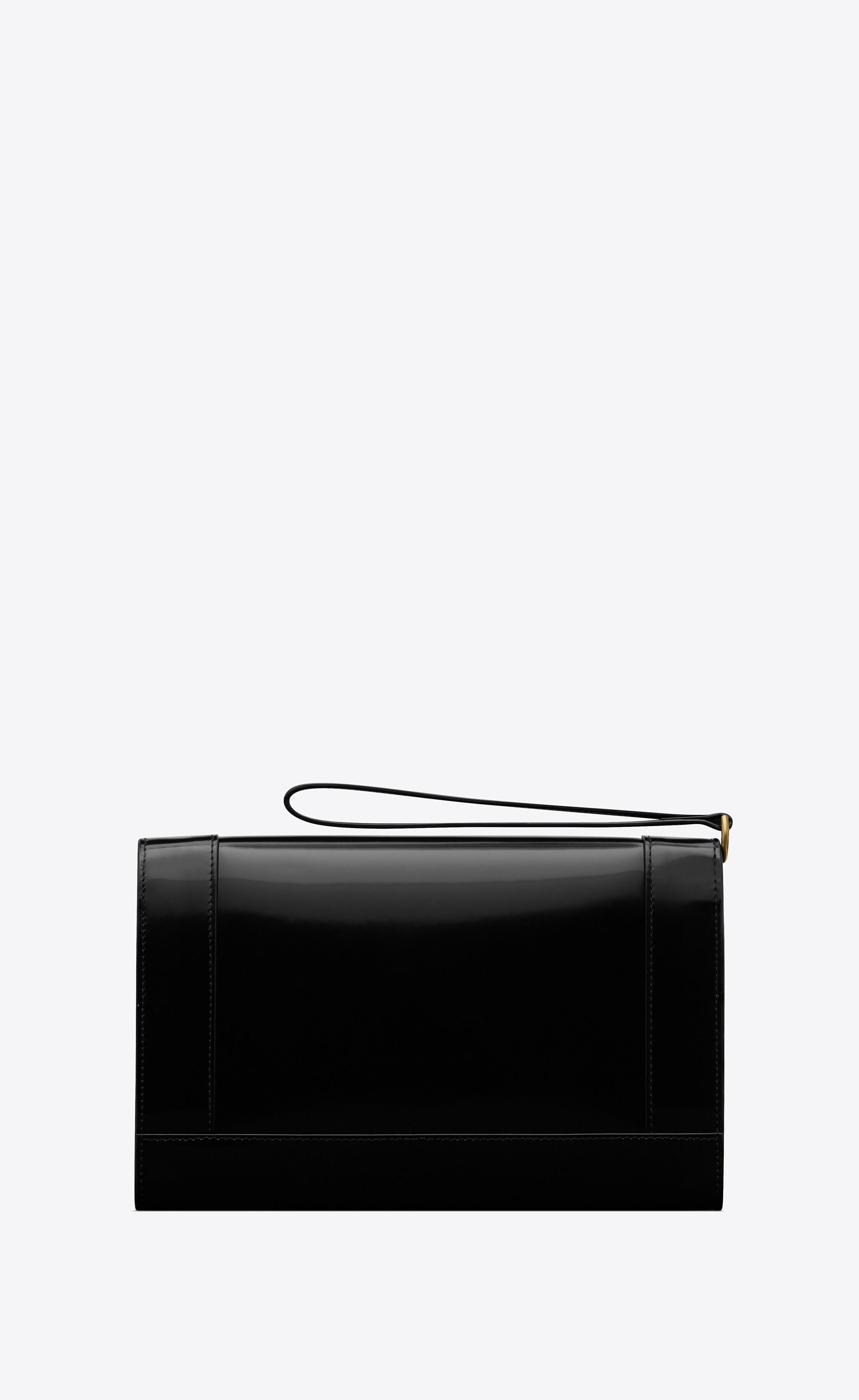 cassandre flap pouch in shiny leather - 2