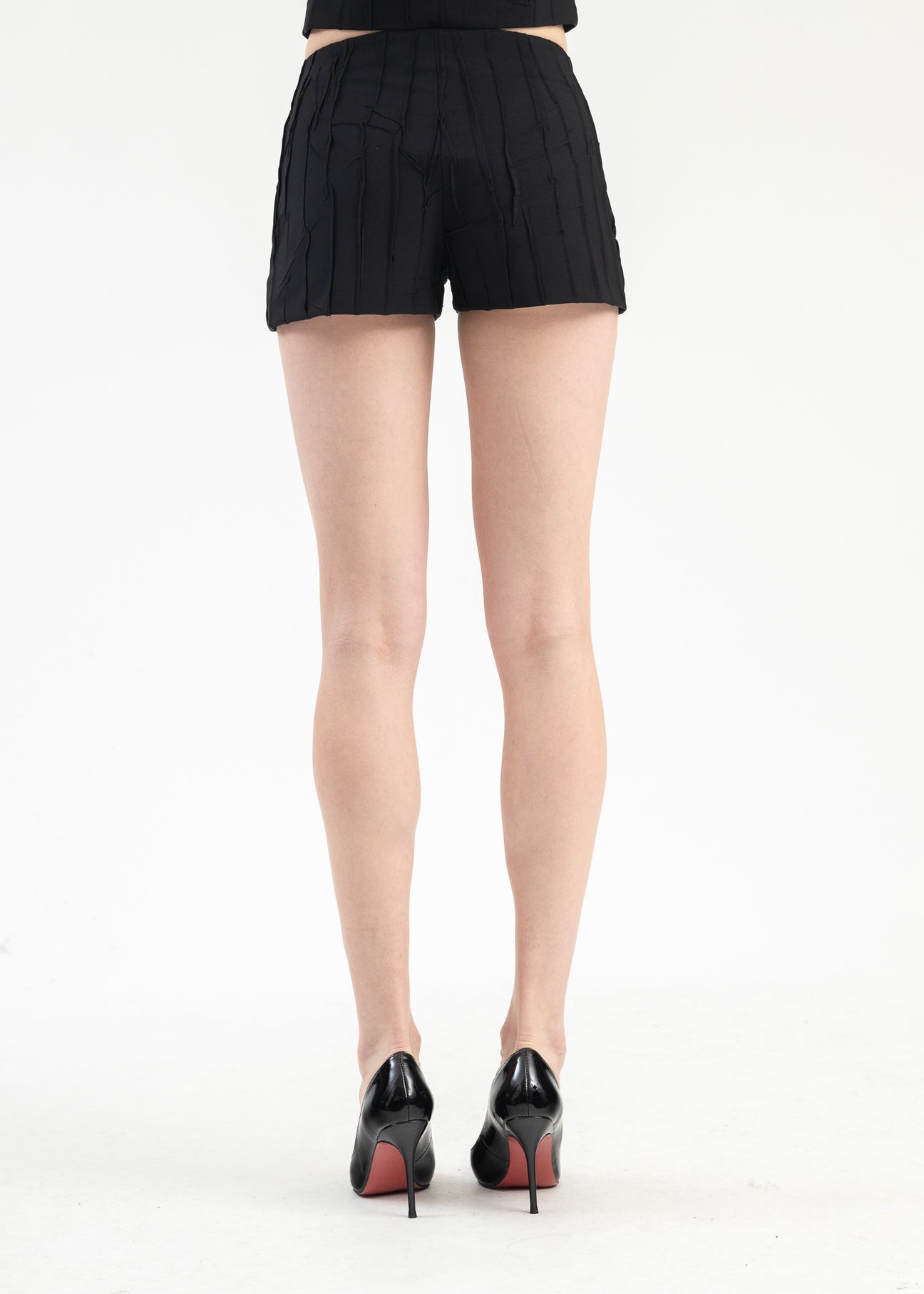 BLACK SHORT PLISSE - 4