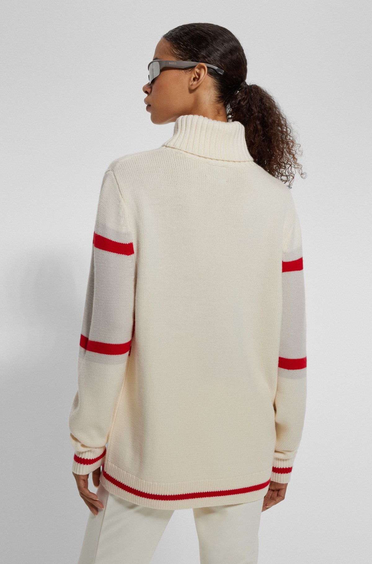 BOSS X PERFECT MOMENT VIRGIN-WOOL SWEATER WITH 'ZERMATT' INTARSIA - 6
