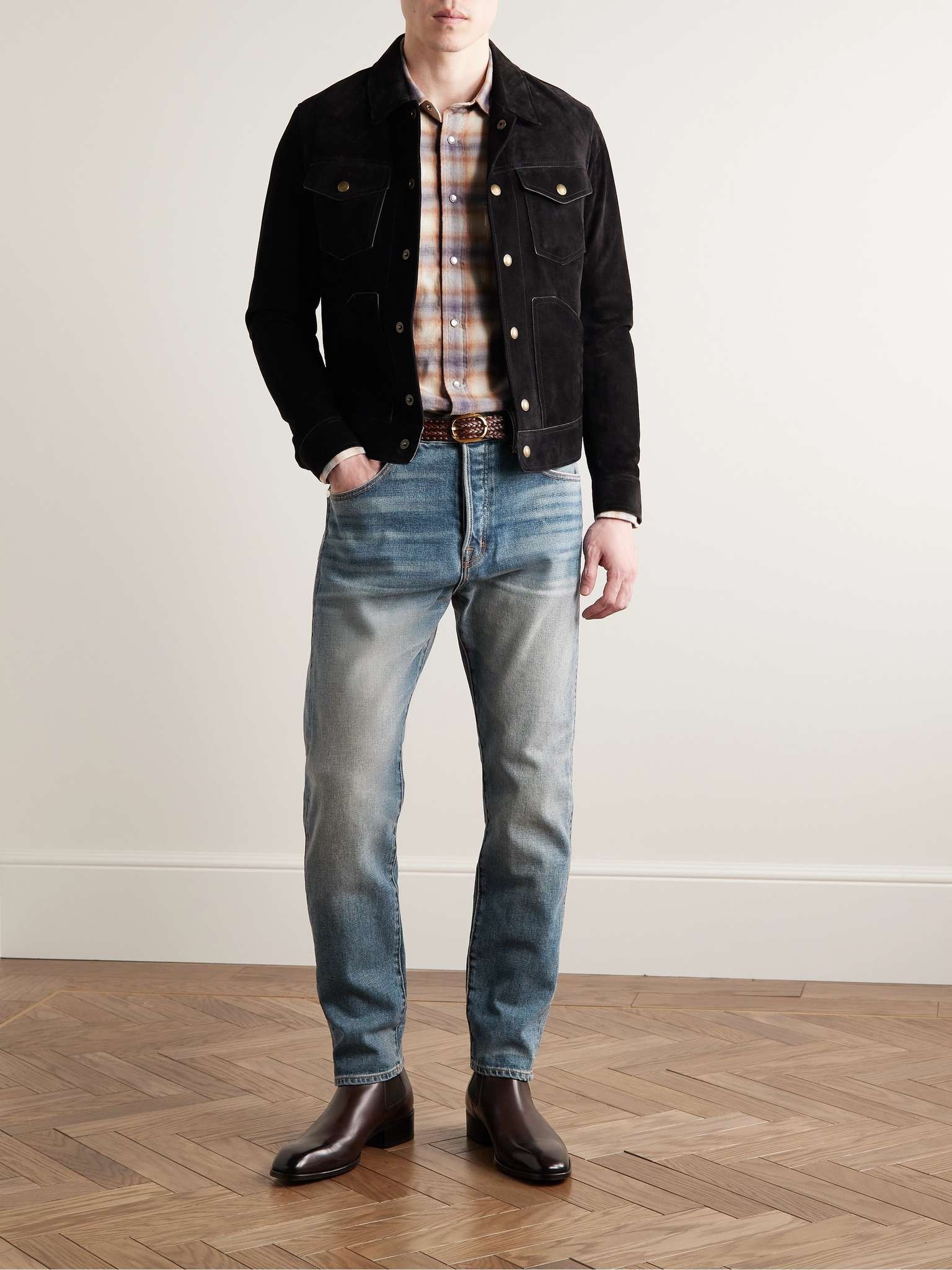 Slim-Fit Garment-Washed Selvedge Jeans - 2