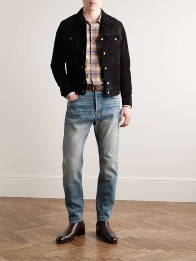 TOM FORD Slim-Fit Garment-Washed Selvedge Jeans outlook