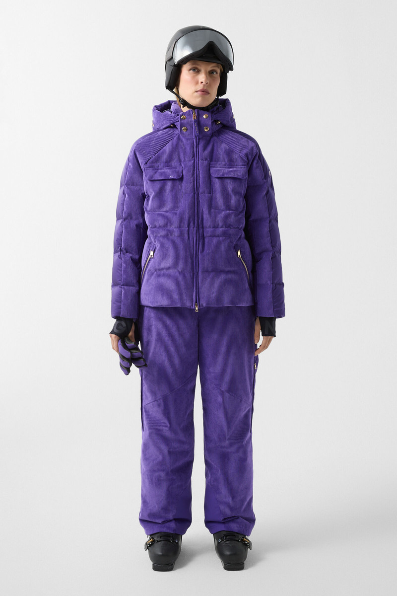 BOGNER Marli corduroy ski jacket in Violet outlook